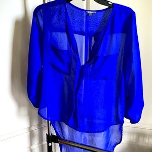 Bright Blue Blouse w/ Long back